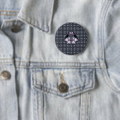 Paarse Web Ronde Button 5,7 Cm (In situ)