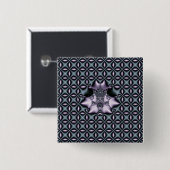 Paarse Web Vierkante Button 5,1 Cm (Voorkant /achterkant)