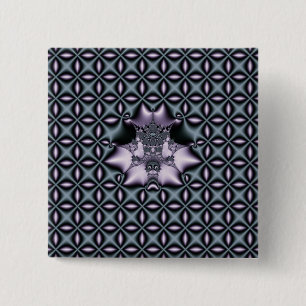 Paarse Web Vierkante Button 5,1 Cm