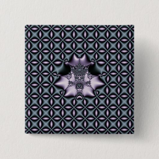 Paarse Web Vierkante Button 5,1 Cm (Voorkant)