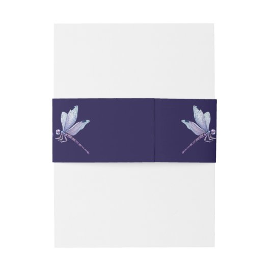 Paarse weddenschap Belly Band Uitnodigingen Wikkel (Achterkant Voorbeeld)