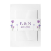 Paarse weddenschap Belly Band Uitnodigingen Wikkel (Voorkant Voorbeeld)