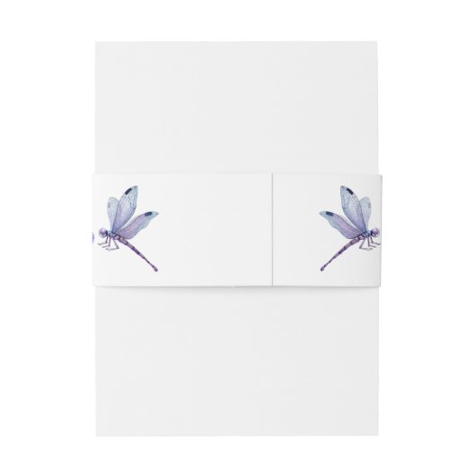 Paarse weddenschap Belly Band Uitnodigingen Wikkel (Achterkant Voorbeeld)