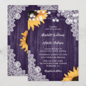 Paarse weddenschappen met houtwaren kaart (Voorkant / Achterkant)