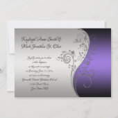 Paarse weddenschappen met zwarte en zilveren kalli kaart (Voorkant)