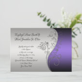 Paarse weddenschappen met zwarte en zilveren kalli kaart (Staand voorkant)
