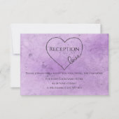 Paarse weddenschappen Ontvangst  Waterverf Hart Kaart (Voorkant)