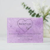Paarse weddenschappen Ontvangst  Waterverf Hart Kaart (Staand voorkant)