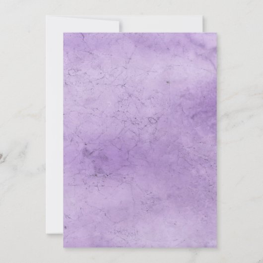  Paarse Wedding Heart Waterverf Grunge Kaart (Achterkant)