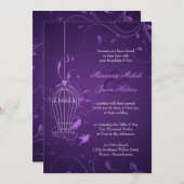 Paarse wedstrijd met RSVP & Info Kaart (Voorkant / Achterkant)