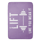 Paarse weegfitness Gym Bath Mat (Voorkant Verticaal)