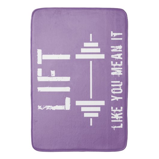 Paarse weegfitness Gym Bath Mat (Voorkant Verticaal)