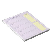 Paarse weekblad Notitieblok (Schuin)