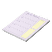 Paarse weekblad Notitieblok (Linkerzijde)