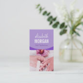 Paarse weekdieren Nail Salon Manicure SPA Visitekaartje (Staand voorkant)