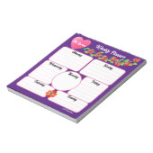 Paarse weekplanner bloemschikken Notitieblok (Linkerzijde)