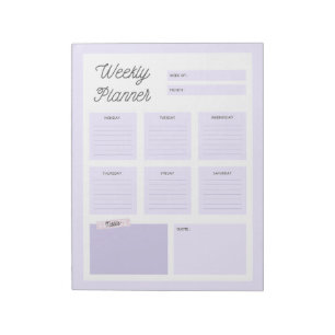 Paarse Weekplanner Notitieblok