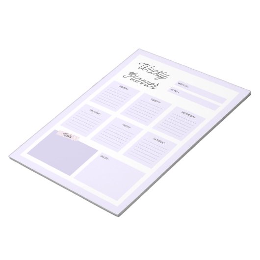 Paarse Weekplanner Notitieblok (Schuin)