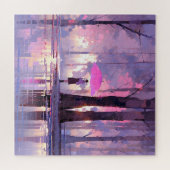 Paarse Weer Anime Impressionisme Legpuzzel (Horizontaal)