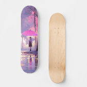 Paarse Weer Anime Impressionisme Persoonlijk Skateboard (Voorkant)