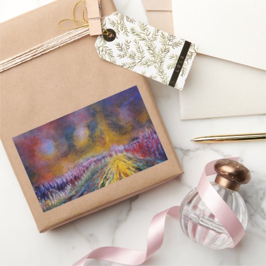 Paarse Weg Rechthoekige Sticker (Geschenken)