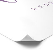 Paarse Welkom bij onze forever bruiloft Poster (Hoek)