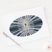 Paarse Wereld Ovale Sticker (Envelop)