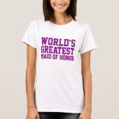Paarse wereld's grootste eerbetoon t-shirt (Voorkant)