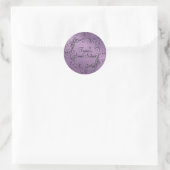 Paarse Wervelend Ontwerp Sweet 16 Envelope Sticker (Tas)