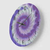 Paarse wervelfractal met cijfers grote klok (Hoek)