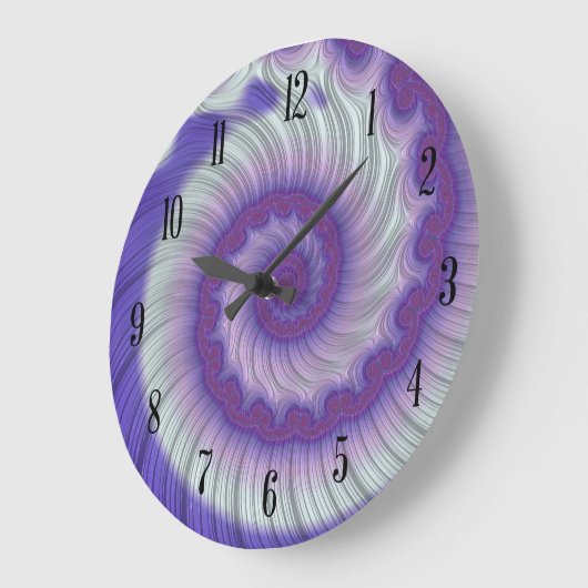 Paarse wervelfractal met cijfers grote klok (Hoek)