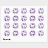 Paarse werveling Australische herder Ronde Sticker (Vel)