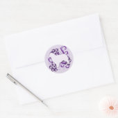 Paarse werveling Australische herder Ronde Sticker (Envelop)