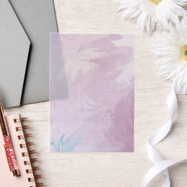 Paarse wervelingen met een vleugje turquoise vellum uitnodigingen