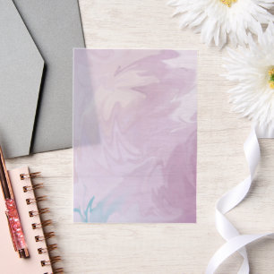 Paarse wervelingen met een vleugje turquoise vellum uitnodigingen