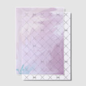 Paarse wervelingen met een vleugje turquoise vellum uitnodigingen (Offset (Uitnodiging))