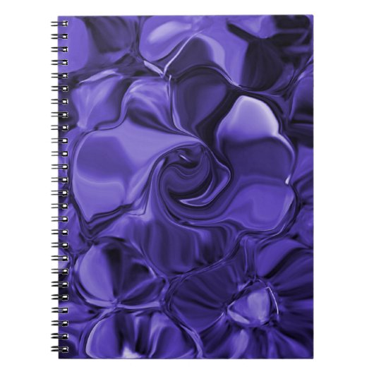 Paarse Wervelingen Spiraal Notebook Notitieboek (Voorkant)