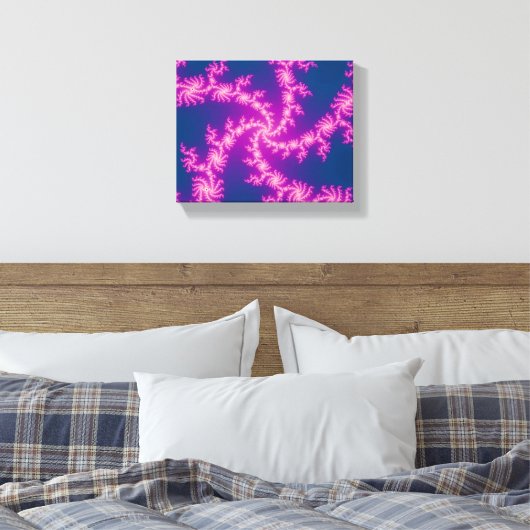 Paarse wervelkolom - fractale kunst canvas afdruk (Insitu (Slaapkamer))