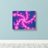 Paarse wervelkolom - fractale kunst canvas afdruk (Insitu (Houten vloer))