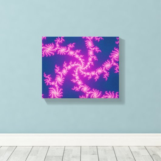 Paarse wervelkolom - fractale kunst canvas afdruk (Insitu (Houten vloer))