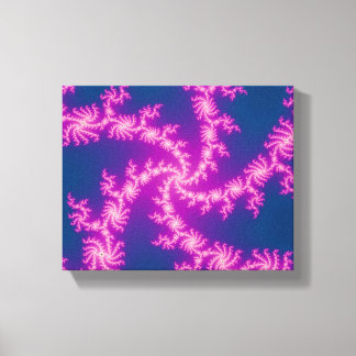 Paarse wervelkolom - fractale kunst canvas afdruk