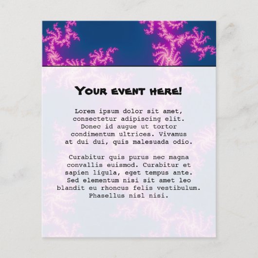 Paarse wervelkolom - fractale kunst flyer (Voorkant)