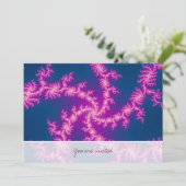 Paarse wervelkolom - fractale kunst kaart (Staand voorkant)