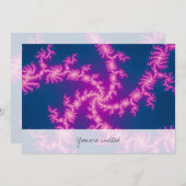 Paarse wervelkolom - fractale kunst kaart (Voorkant / Achterkant)