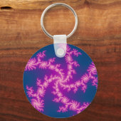 Paarse wervelkolom - fractale kunst sleutelhanger (Voorkant)