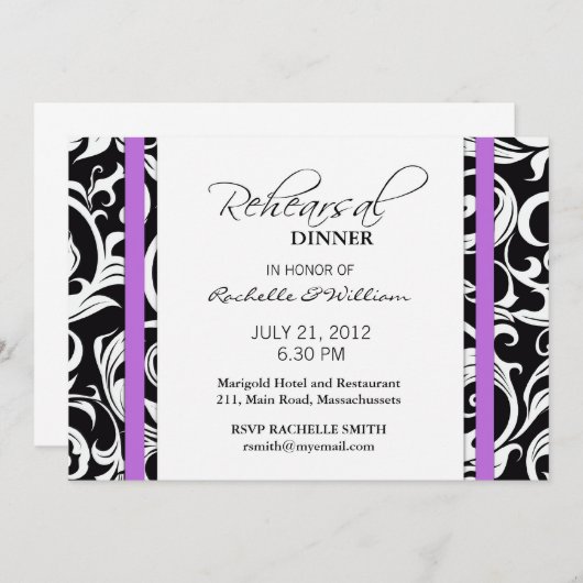 Paarse wervelkolom repetitie binnenste Kaart (Voorkant / Achterkant)