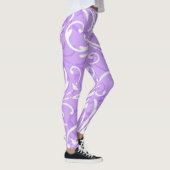 Paarse wervelpatroon Leggings (Rechts)
