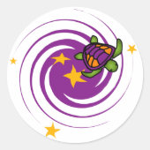 Paarse wervelschildpad Sticker (Voorkant)