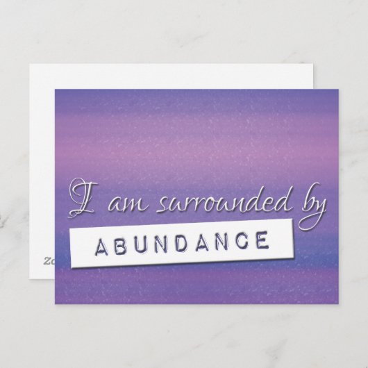 Paarse wet op onttrekkingsontwaseming briefkaart (Voorkant / Achterkant)