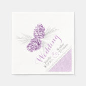 Paarse weve-pingenkruid voor wintertassen servetten (Voorkant)